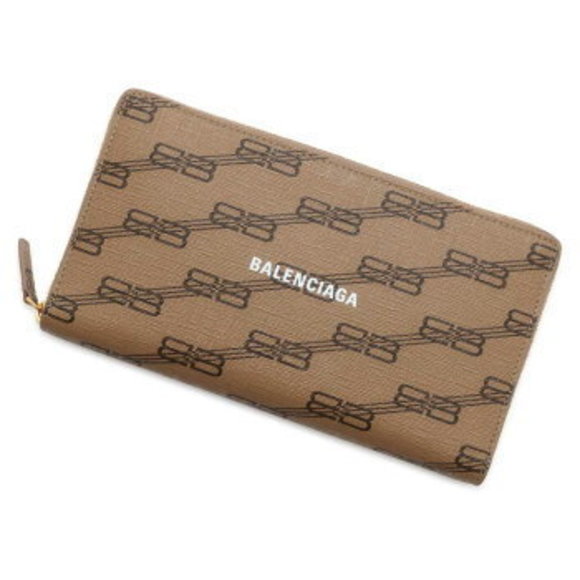 Balenciaga Cash Continental Wallet Black Logo - Picture 1 of 8
